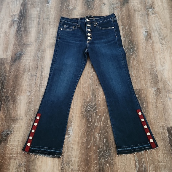 Veronica Beard Denim - Veronica Beard Dark Blue 10" Carolyn Baby Boot Cropped Jeans Size 29